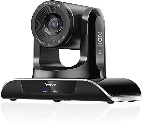 Tenveo NDI PTZ Kamera 1080P 60FPS Konferenzkamera mit 20x optischer Zoom USB/HDMI/SDI Live Streaming Kamera Funktioniert mit Zoom Skype Teams für Meetings