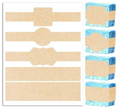 Mr-Label Printable Natural Kraft Brown Cigar Band Wrap Label for Handmade Soap, Lotion Bars, Bath Bombs | Gift Label - Inkjet/Laser Print (25 Sheets/125 Labels)