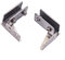 Cerniera per porta in vetro, per vetrine, vetrine, porte, con morsetto magnetico, in acciaio, per vetro spesso 5-8 mm (argento)