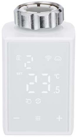 Wengart Valvola per radiatore WiFi WG358, 2,4 GHz, app Tuya, TRV programmabile per la regolazione della temperatura in più stanze, termostato compatibile con Alexa Google Home
