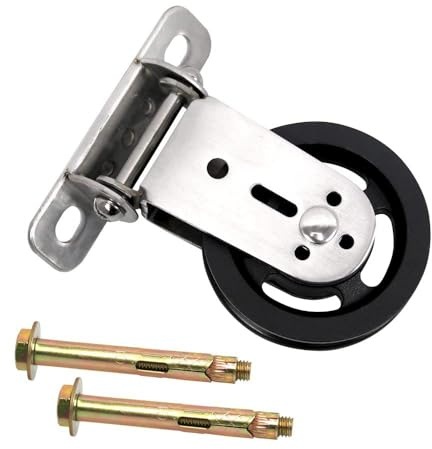 Poulie de renvoi de 88 mm pour cordes, poulie de levage avec vis d'installation, poulie de câble métallique rotative à 180 °, charge maximale des vis : 136 kg, pour appareils de fitness DIY, entrepôt