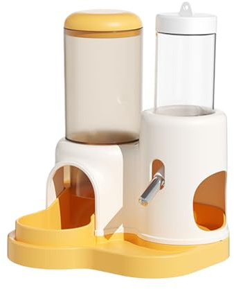 Alimentador automático para hámster, bebedero automático y comedero – Botella para hámster y dispensador de comida, para ardillas, erizos, chinchillas, hurones, dormitorio, casa, salón, balcón, WG