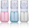 Fine Mist Spray Bottle Refillable Travel Clear Container, Plastic Empty Makeup Water Bottles Sprayer with Air Press Pump 30ml/1oz for Toiletry Cosmetic Skincare Cleaning 3 Pack