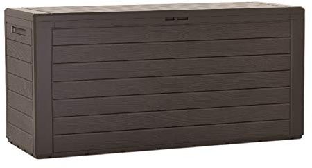 PROSPERPLAST Boîte à jardin 280L plastique ocre foncé Woodebox 116 x 43,3 x 55 cm