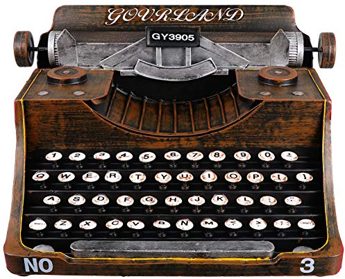 VICASKY Schreibmaschine Maschine ?Bel Schreibmaschine Modell Retro Rustikale Eisen Kunst Schreibmaschine Figur Kleine Winzige Worte Taping Machine Statue für Home Office Shop Kinder Schreibmaschine