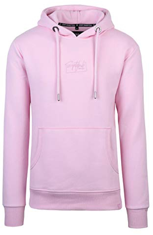Spitzbub Herren Hoodie Pullover mit Kapuze Kapuzenpullover Klaas in Rosa