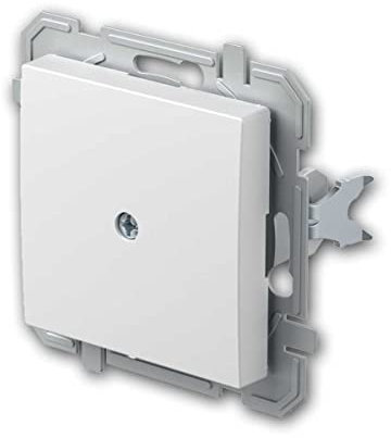 TEM Blind-Abdeckung/Blende, weiß, ohne Rahmen, Blinddose für Einfach- und Mehrfachrahmen