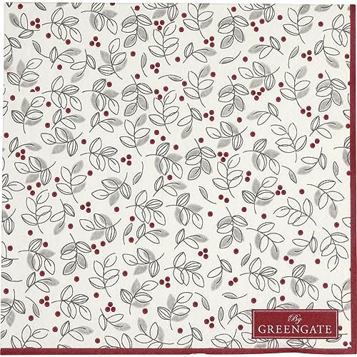 GreenGate Adley Papierserviette klein Weiss 25x25cm