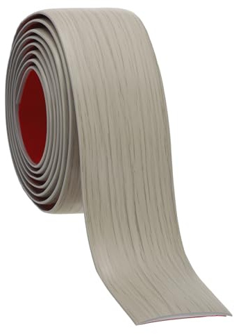 PATIKIL Profil De Transition Autoadhesif Pour Sol 5cm x 3 Metres Vinyle Plat Diviseur De Revetement De Sol Pour Joints De Sol Transition Tapis Carrelage Sol, Grain De Bois Gris