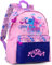 Clondo Schulrucksack 41 × 31 × 18 cm für Grundschule (Klasse 1–4) – für Stitch Fan – gepolsterte Träger, Innenfach‑Teiler, Fronttasche, Trinkflaschenfach – leichter Rucksack für Mädchen