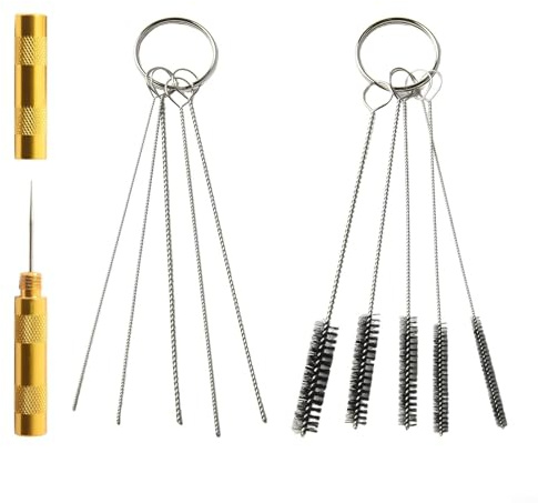 Kit de nettoyage professionnel pour pare-brise de voiture avec 5 aiguilles métalliques réglables et brosse pour entretien de vitres de véhicule