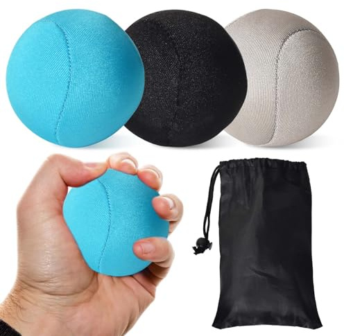 Pelota Antiestrés 3 Piezas, Pelota Rehabilitacion Mano con Diferentes Grados de Dureza, Bola Antiestres, Fortalecedores de Mano para Capacitación en Rehabilitación y Alivio de La Ansiedad