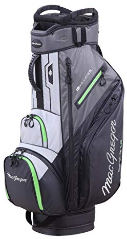 MacGregor Golf MACTEC 15 Serie Water Resistant Golf Club Cart Bag, 10, Schwarz/Grau, Schwarzgrau