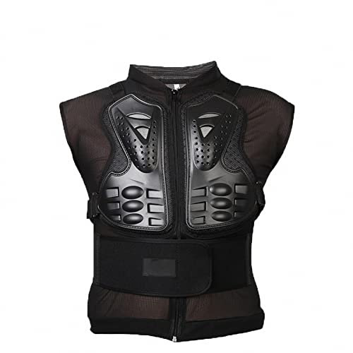 MAOTN Chaleco de Armadura de Motocross,Ropa Protectora de conducción,Peto Motocross Enduro,Protector de Pecho Espalda,protección para el Cuerpo,Chaqueta para Deportes de Motor,Black,3XL
