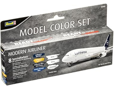 Revell 36203 Model Color - Modern Airliner - 8x 17ml Acrylic Paints