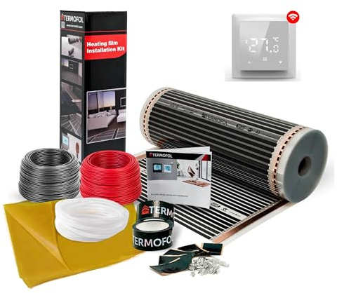 Kit complet de chauffage au sol infrarouge avec film chauffant 80W/m²