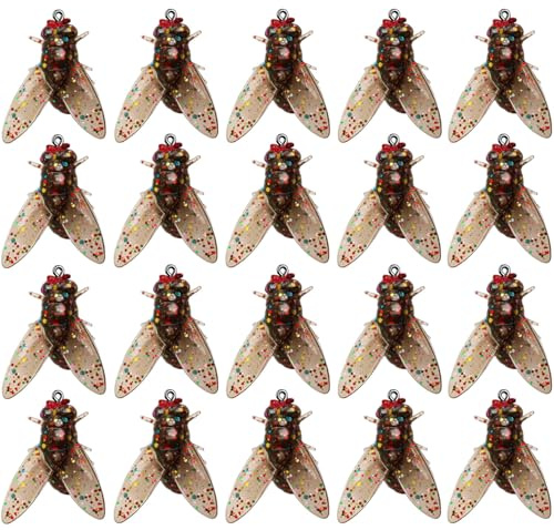 WEYSHHT 20pcs Fly Fishing Flies, Cebo Pesca Mosca Bionica, Señuelos de Insectos Artificiales, Kit Realista de Señuelos de Pesca con Mosca Seca, Moscas Universales para Pesca con Mosca