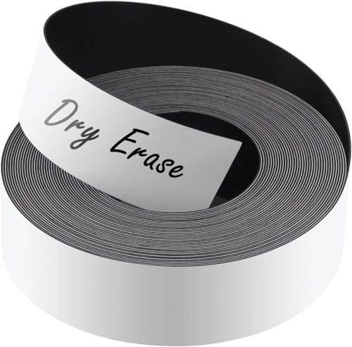 Banda magnetica 10 m di larghezza di 30 o 50 mm. Etichette magnetiche in rotolo bianche cancellabili, riutilizzabili e scrivibili Nastro adesivo magnetico flessibile tagliabile. (Larghezza 30 mm)