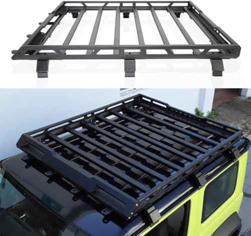 GKXTLTONG Voiture Galeries de Toit pour Suzuki Jimny JB64 JB74 2019-2024, Auto Barres Transversales Réglables avec Serrures Porte-Bagages Extérieur Accessoires