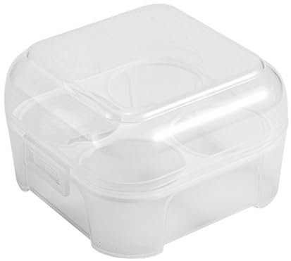 Eierbox 4 Eier, Camping-Eierhalter, Stoßfeste Eieraufbewahrungsbox Mit Deckel, Eierbox Kunststoff Eierdose, Eierbehälter Für Unterwegs, Eier Dose Aufbewahrungsbox Eier Behälter Eierträger (10x10x7 Cm)