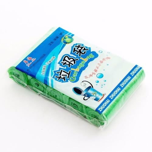 BANSHAN 5 rouleaux de sacs poubelle de 45 x 50 cm avec 75 doublures intérieures, poubelle compostable de 10 litres avec doublure intérieure, sacs poubelle recyclables et biodégradables pour la cuisine