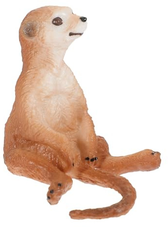LALADEFIEE Figura Suricato Realistica in Plastica Piccola e Leggera Giocattolo Educativo Decorativo per Camera e Giardino Regalo Apprendimento