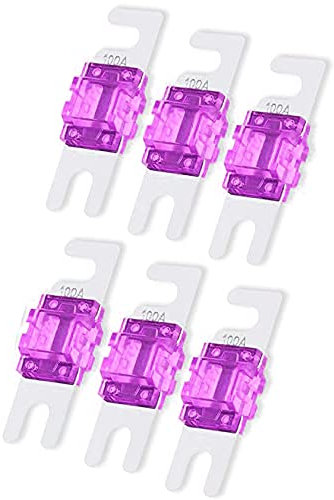 Greluma 6 Pz fusibili mini ANL da 100 A per fusibili elettronici per sistemi audio video marini per autoveicoli
