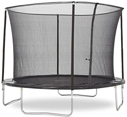Plum 8ft / 10ft Kids Garden Trampoline with safety net enclosure inside the springs for better protection for children springsafe (10ft), Black