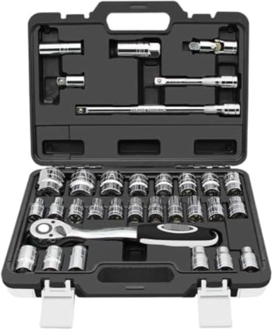Werkzeugkoffer 32-teiliges Schlüsselkombinations-Ratschen-Drehmomentschlüssel-Set, Auto-Reparatur-Handwerkzeuge Für Auto-Set Werkzeugkasten