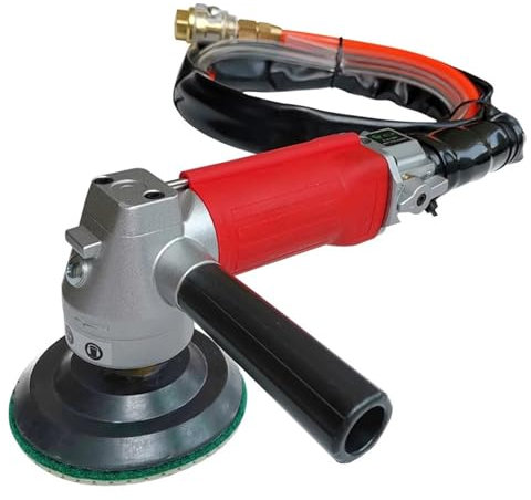 Pulidoras de piedras con aire húmedo Pulidora de aire de escape trasera neumática de 5/8 ''-11, máquina pulidora de piedra húmeda, pulidora de aire, lijadora de agua for hormigón para pulido de hormig