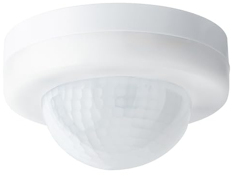 SEBSON PIR Sensor Indoor Surface-mounted, Infrared Motion Detector LED suitable, Programmable, Ceiling mounting, Motion Sensor Range 20m/360°, 3-wire