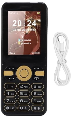 Annadue Ultra Slim Mobiltelefon för Seniorer, Billigaste Telefon med 2,4 Tum Färgdisplay, Dubbel SIM Dubbel Standby, Stora Knappar, Ficklampa, Stor Volym (BLACK)