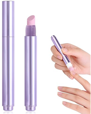 JHAZUN 2 Penne A Olio Per Unghie Con Punta In Ceramica,Design 2-In-1,Per La Cura Delle Cuticole,Con Oli Nutrienti,Per Unghie Secche E Stressate,Pratiche In Viaggio