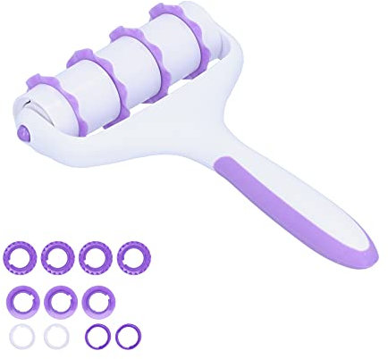 Taglierina per fondente, Taglierina per nastro fondente Ruota Rullo per pasticceria Stampo per pasta Taglierina per biscotti in plastica Stampo per torta Cupcake Strumento per decorare il fondente