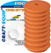10er Sparpack Craft-Equip PRO Polierschwamm Polierpad mit Klettverschluss Made IN EU (10er Sparpack 80mm DA Polierschwam ONE-Step ORANGE)