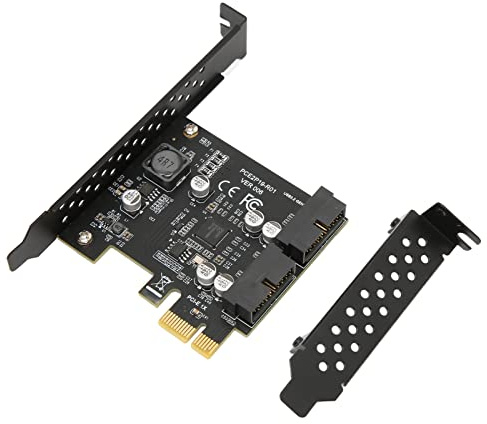 PCIe auf USB 3.2 Gen 2 Adapter, 2 USB 3.2 Gen 1 Ports, 19-polige PCI-Express-Erweiterungskarte für Desktop-PC, unterstützt