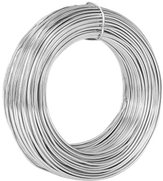 GOYADA 1 Rouleau Fil d'aluminium 2 mm/59m, Fil d'artisanat en Aluminium Calibre 12, Fil Métallique Pliable, Fil en aluminium pour Fabrication Modèles, Sculpture, L'artisanat de Bijoux et Bricolage