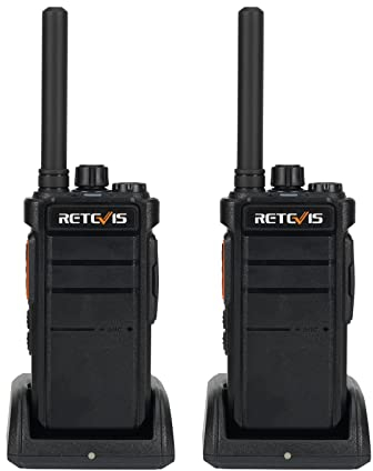 Retevis RB626 Walkie Talkies mit Großer Reichweite, Professionelles Funkgerät mit Drahtloses Klonen, 2000 mAh Akku, Taschenlampe, Wiederaufladbare Walkie Talkies für Fahrzeugfahren(2 Stück)