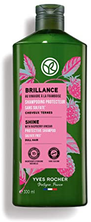 Yves Rocher-Champú Protector Capilar con Vinagre de Frambuesa-Cabello Teñido o Apagado-Color Protegido-Sin sulfatos ni Siliconas-300ml