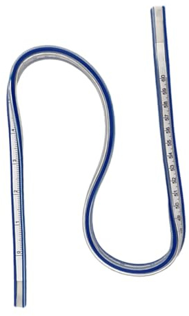 Meindin Righello curvo per cucito, righello per realizzare indumenti, righello multifunzione per lavori artistici, righello flessibile a forma di serpente, righello flessibile architettonico