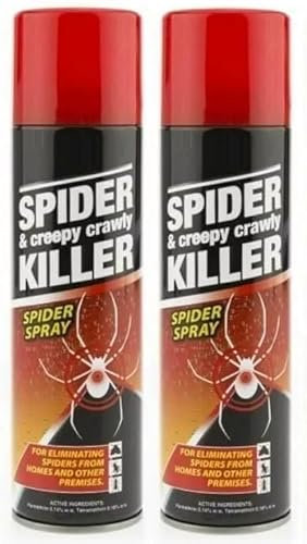 Spider Spray 2 Pack - Spider & Creepy Crawly Killer Spray - Spider Repellent Pest Control - Long-Lasting Kills Ants Woodlice Ticks & Fleas - Indoor Outdoor Pest-Free Home - Bug Killer 2x200ml
