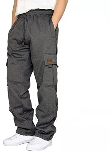Générique Homme Cargo Style Hippie Pantalon De Travail Stretch Grande Taille Cargo Style Pantalon Ete Homme Leger Randonnée Pantalons De Travail Jambes Droites Été Jean Baggy Pas Cher Gris Foncé 5XL