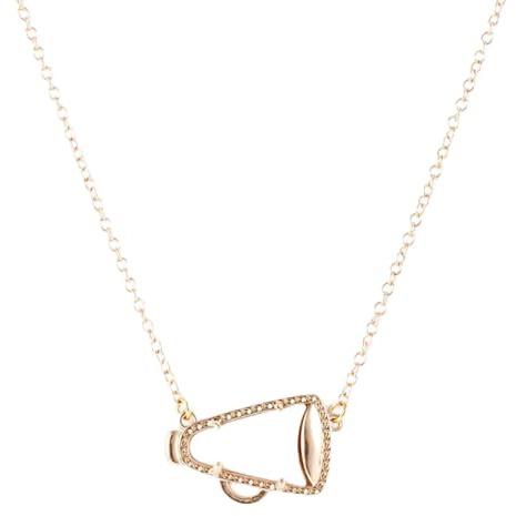 Mikovivi Collier Joie, Collier de Pom-Pom Girl Cheerleading Necklace Cadeaux d'Équipe de Pom-Pom Girl Collier Breloques Pendentif Bijoux Cadeaux d'Entraîneur Pom-Pom Girl pour les Femmes Maman Coach