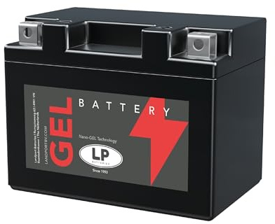 Landport Gel Starter Battery 12 volt, 4 Ah/10hr, 60 CCA With Gel Technology-Ideal For Motorcycles & Powersport Vehicles Fits Vespa LX 50 2T Touring (ZAPM381) 2010- MG LB4-3