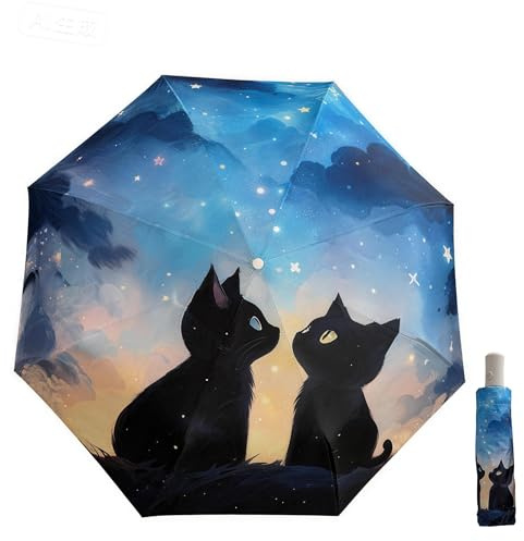 Maibar Ombrelle Parapluies pliants Compact Protection contre le vent Parapluie de voyage Protection UV Résistant à l'eau Parasols