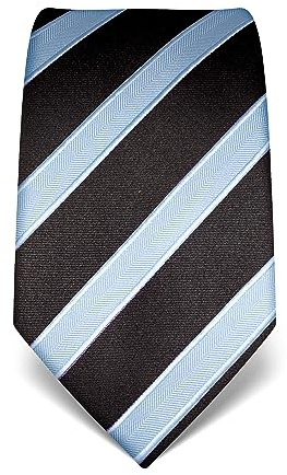 Vincenzo Boretti Cravate homme, pure soie, haute densité de tissage, anti-tâches, anti-salissures, hydrofuge, longue, accessoire élégant pour la chemise et costume - à rayures
