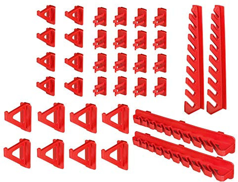 Tool Wall Bracket - 36 Piece Tool Holder for Tool Board - Hook Set Workshop Tool Hole Wall Storage System