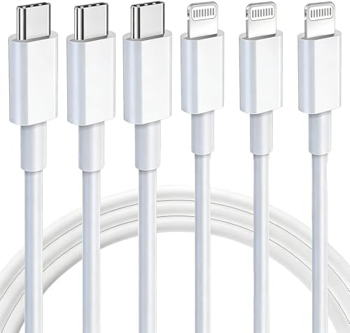 iPhone Charger Cord [Apple MFi Certified] USB C to Lightning Cable 3Pack 10 FT Type C Power Delivery Fast Charging Cable Compatible with iPhone 14 13 12 11 Pro Max XS Max XR X 8 iPad,White