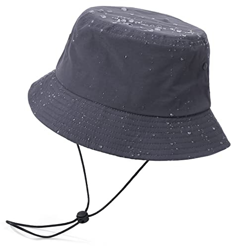 TAGVO Gorro Pescador Impermeable para Mujer Gorro Lluvia Plegable Sombrero Pescador Transpirable al Aire Libre Sombrero de Sol con Protección UV Bucket Hat Unisexo 56-64CM