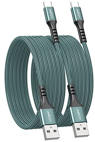 USB C Kabel 2M 2Stück 3.1A Schnellladekabel USB C Nylon Type C Kabel für Samsung Galaxy S21 S20 S10 S9 S8 Plus,Note10/9/8,M31 M30s M20,A20e A71 A52 A51 A50 A40 A10,Mi9/8,V30/20